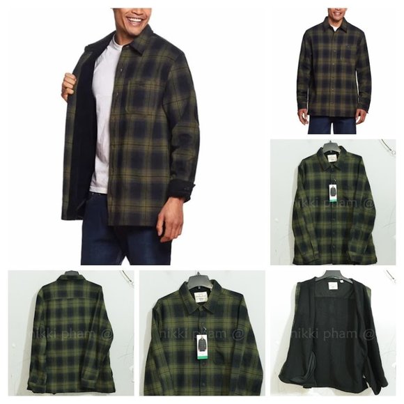 Weatherproof Other - Men’s Fleece Shirt Jacket in green Weatherproof Vintage
